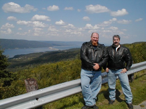 Tim Flack and the author at Cape Breton Island, Nova Scotia