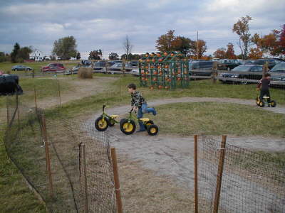 Alex and Luke - tractor races