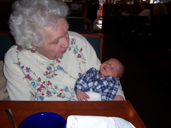 Grammie K holding Nicolas