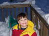 Max helping to shovel the deck?