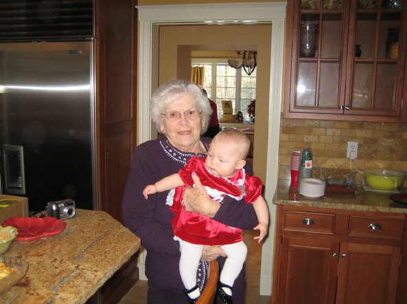 Memere holding Elizabeth