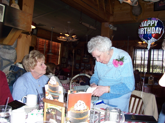 Grammie reading more cards